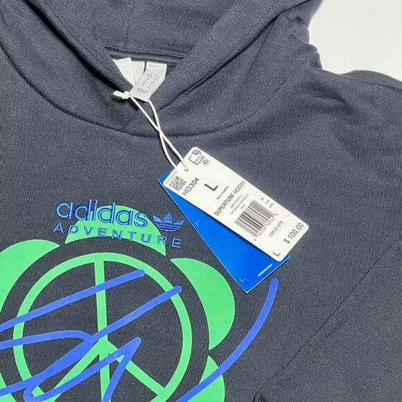 Adidas X Sean Wotherspoon Superturf Hoodie Men Sz: L Black Multicolor HI… - Picture 2 of 8